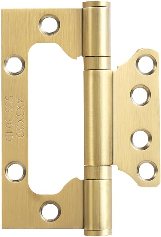 12-Piece Set of Ultra-Sturdy Stainless Steel Door Hinges for Smooth Motion Long-Lasting Durability