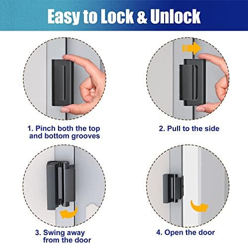 AceMining Door Reinforcement Lock 800lbs Child Proof Security