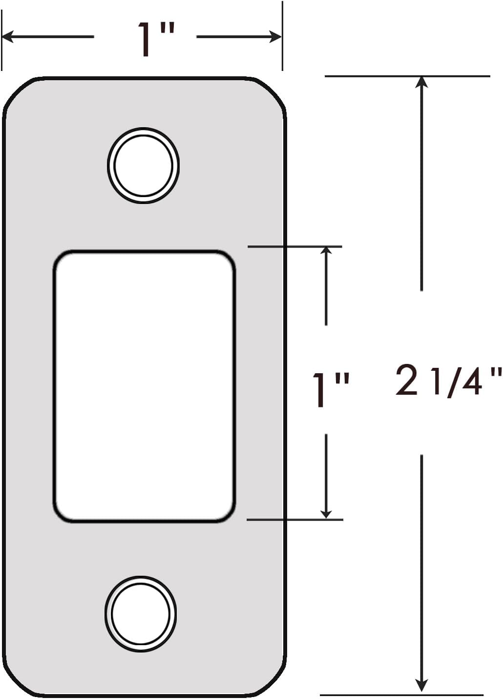 4-pieces Stainless Steel Round Corner Deadbolt Strike Plate Set - Secure Home Business Door Protection