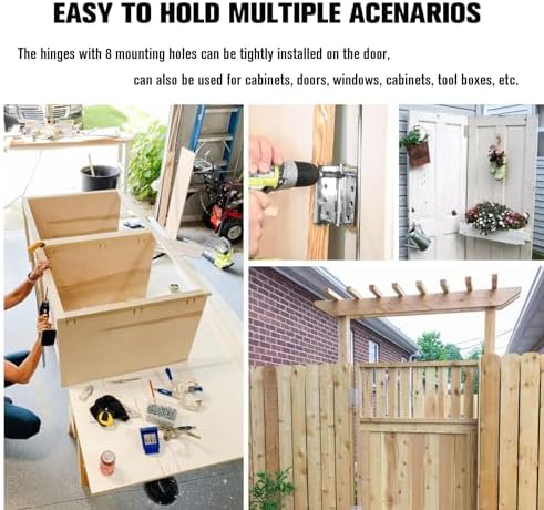 Anstore 4-Piece Stainless Steel Door Hinges for Wood 4-Inch Thickened Bifold Door Hardware