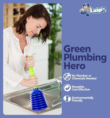 Luigis Large Sink and Drain Plunger