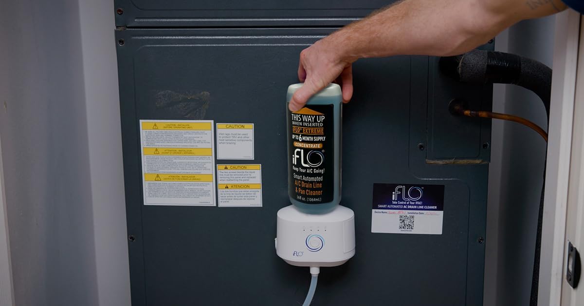 Smart AC Drain Cleaner 36oz 6-Month Supply Easy App-Controlled Maintenance for HVAC Systems