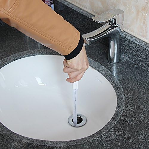 Alink Sink Drain Overflow Cleaning Brush for Hair and Gunk Removal