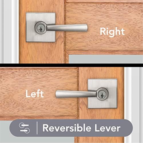 Baldwin Spyglass Reversible Door Lever with SmartKey and Microban