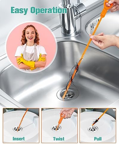 7-Piece Drain Clog Remover Kit - Professional Sink Shower Clearflow Experience
