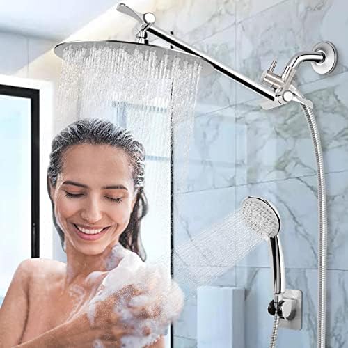 NearMoon Ultimate Solid Brass G12 Shower Arm with 3-Way T-Shape Diverter Valve