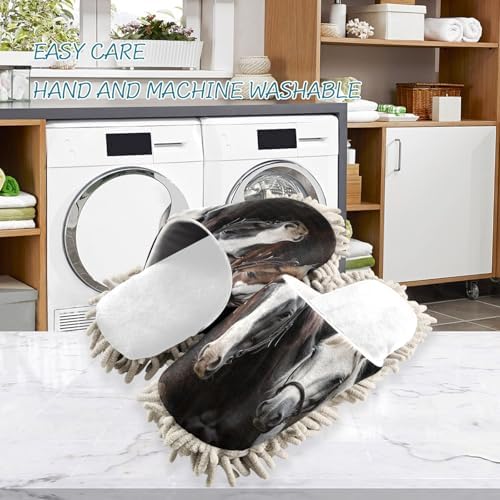 Stylish White Mop Slippers for Home