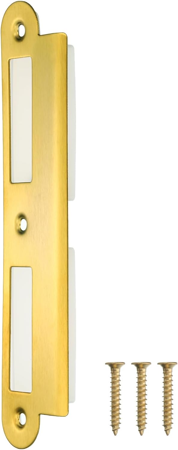 Uxecc Door Strike Plate - 180mm x 40mm 201 Stainless Steel for 709 x 157 Door Frame