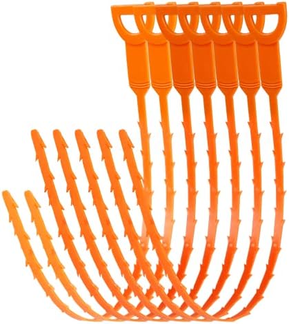 AUSSUA 25-Inch Hair Drain Clog Remover Tool Set 6-Piece for Kitchen Bathroom Drain Cleaning