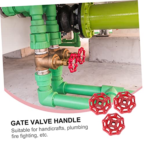 Durable Cast Iron Gate Handles with Red Design