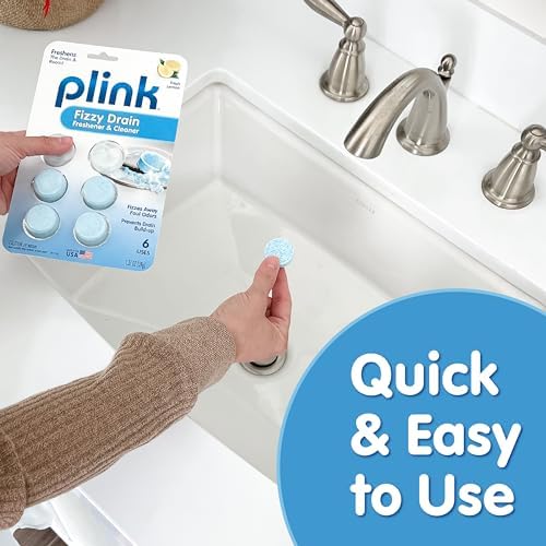 Plink Fizzy Drain Freshener Cleaner 18 Tablets 3 Packs Lemon Scent