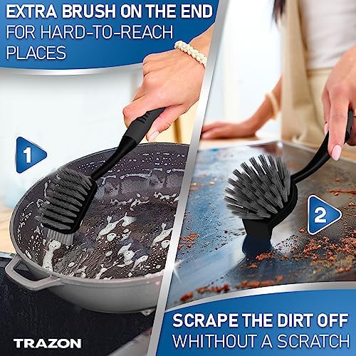 Dish Brush Set WHolder for Kitchen Cleaning