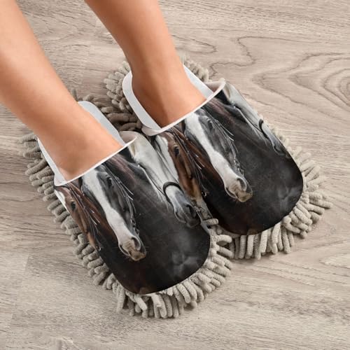 Stylish White Mop Slippers for Home