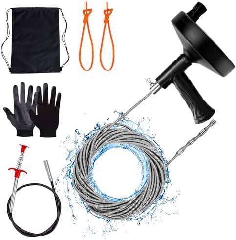 Perfect 33ft Drain Auger for Efficient Clog Removal in Home Plumbing
