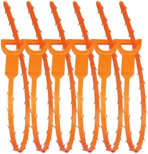 6 Pack Hair Drain Clog Cleaning Tool OneHere Drain Auger Hair Catcher Tools for Kitchen Sink Bathroom Tub Toilet