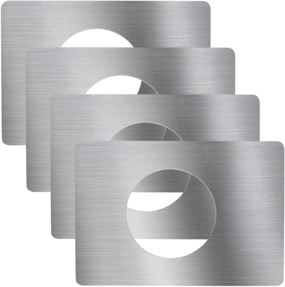 Uonlytech 4PCS Door Lock Repair Board Stainless Steel Door Plate Covers Deadbolt Cover Kick Plate for Home Improvement