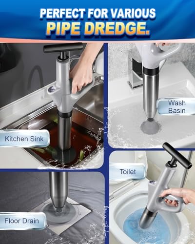 High-Pressure Toilet Plunger for Clogs