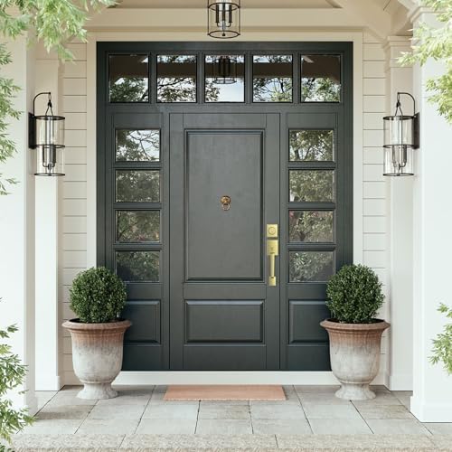 Premium Front Door Lock Set with Gold Knob and Modern Design