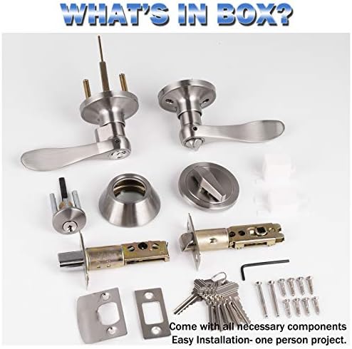 Two-Piece Front Door Lock Set with Knurled Deadbolt