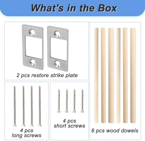 Deadbolt Restorer Strike Plates 2 Pack