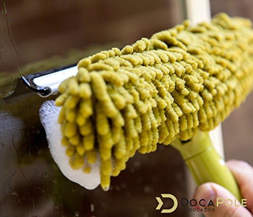 DOCA Telescoping Pole Window Washing Kit Power Tool for Cleaning Windows Squeegee Dual-Plane Extendable