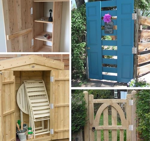 Anstore 4-Piece Stainless Steel Door Hinges for Wood 4-Inch Thickened Bifold Door Hardware