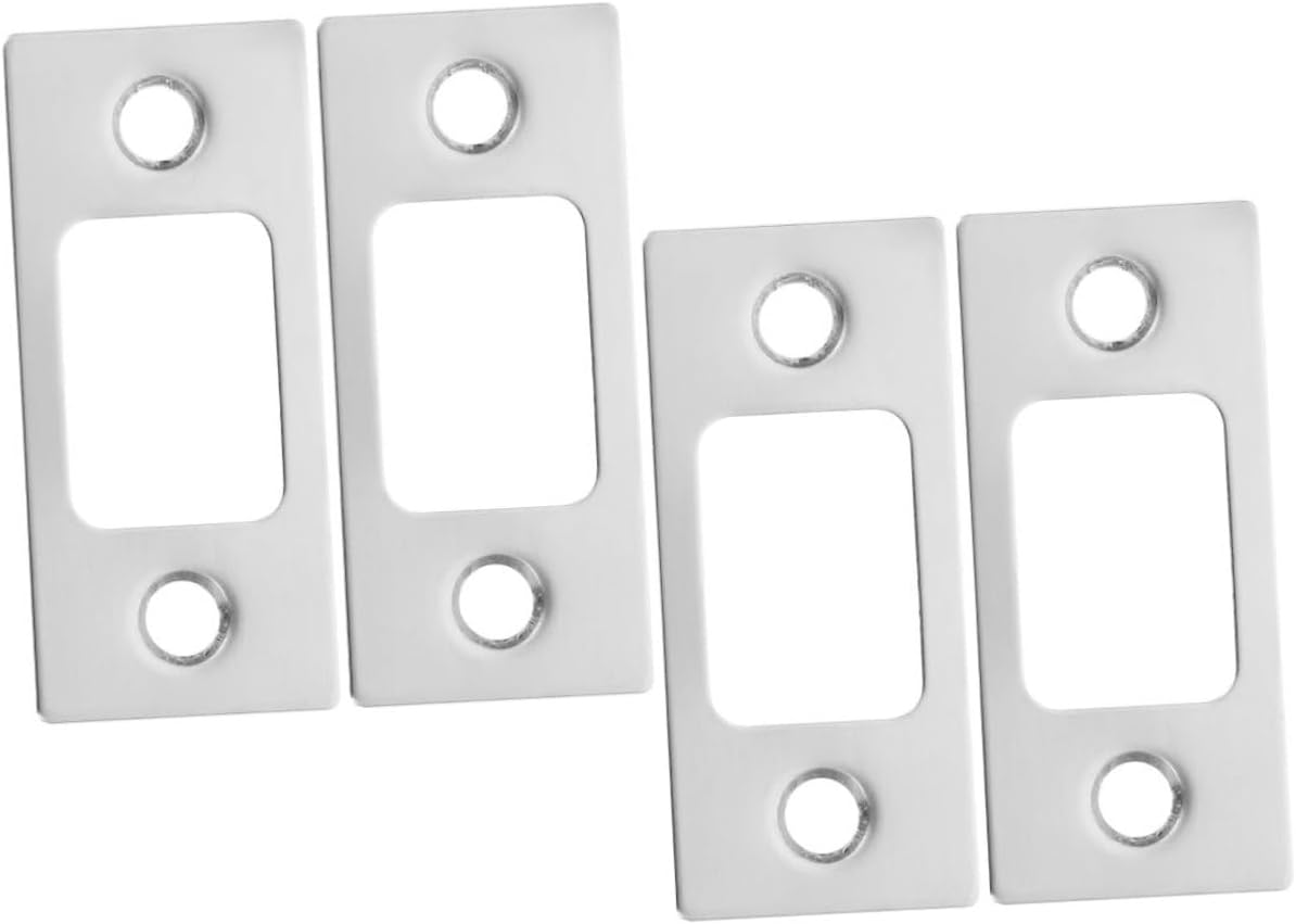 Durable Stainless Steel Deadbolt Strike Plates - Secure Door Latch Covers for Home Commercial Use