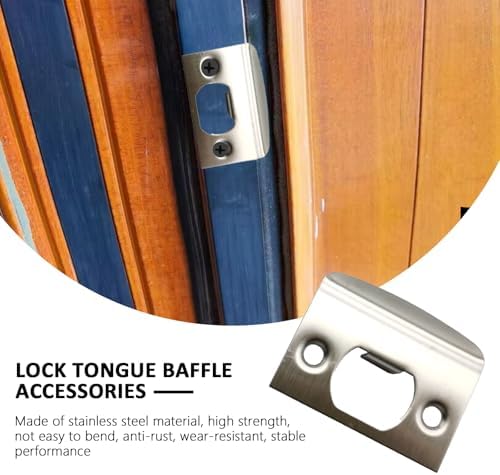 10-Piece Stainless Steel Door Strike Plate Kit for Deadbolt Replacement