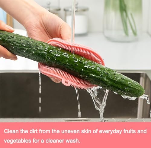 Premium Silicone Dish Scrubbers 7-Pack BPA-Free Kitchen Cleaning Tools for Dishes Vegetables and More