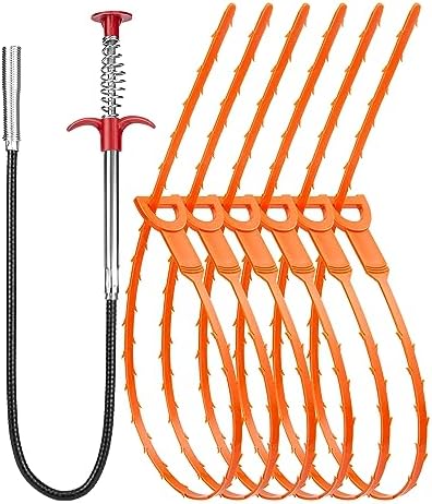 7-Piece Drain Clog Remover Kit - Professional Sink Shower Clearflow Experience