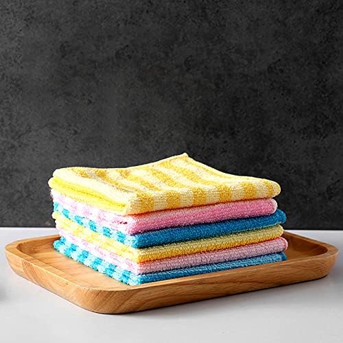 Gooddyiyukey5-Pack Microfiber Cleaning Cloths 118x118 inches Durable Lint-Free Kitchen Cleaning Rags