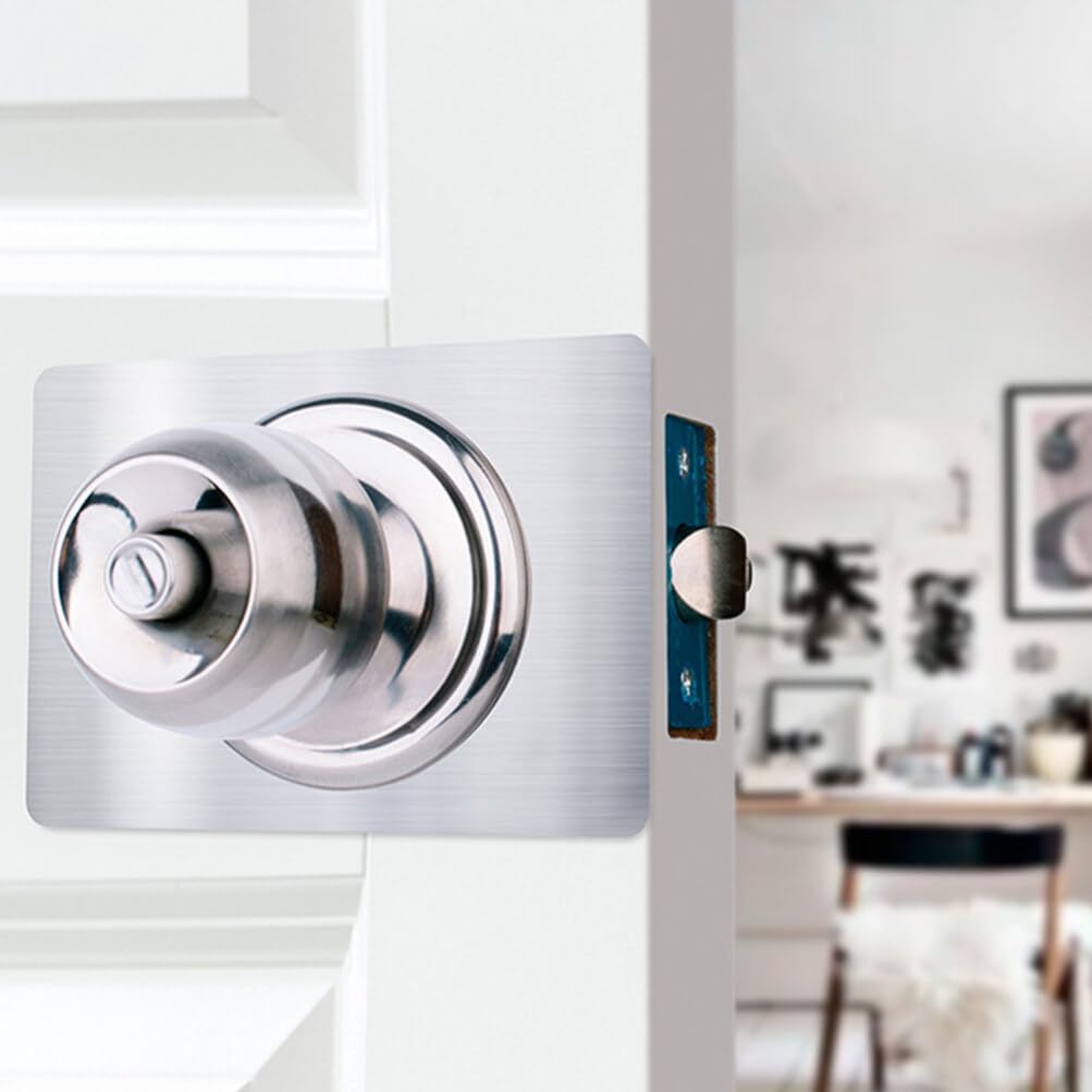 Uonlytech 4PCS Door Lock Repair Board Stainless Steel Door Plate Covers Deadbolt Cover Kick Plate for Home Improvement