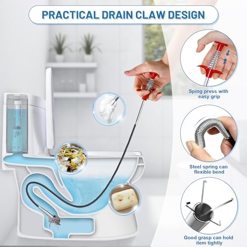 12-Piece Set for Sink Shower and Toilet Drain Cleaning