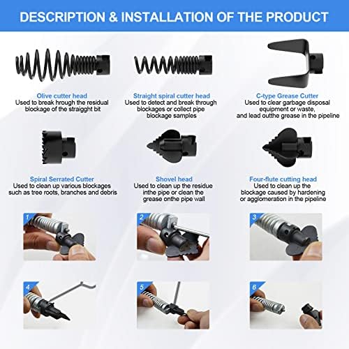 FEITON 7-Piece Drain Cleaner Set