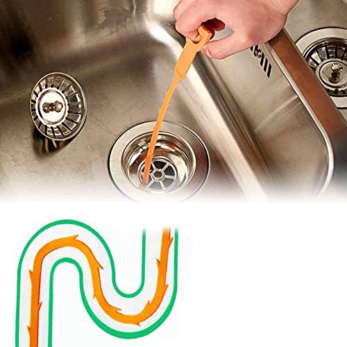 Domejo 7-Piece Drain Auger Set Grit Hair Remover for Shower Toilet Kitchen Sink Bathroom