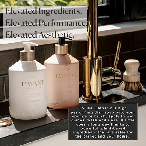 LAVANT Collective Dish Soap 16 oz Modern Design Reusable Glass Plant-Based