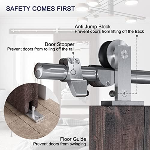Brand Name SMARTSTANDARD 7-Ft Sliding Hardware Kit