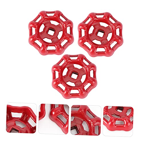 Durable Cast Iron Gate Handles with Red Design