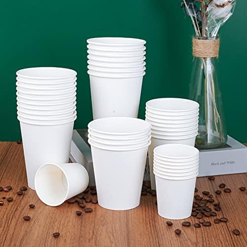 500 x 4oz White Disposable Coffee Cups for Parties Picnics Travel