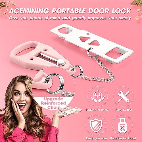 Ace Mining Pink Travel Door Locks for Home Away from Home