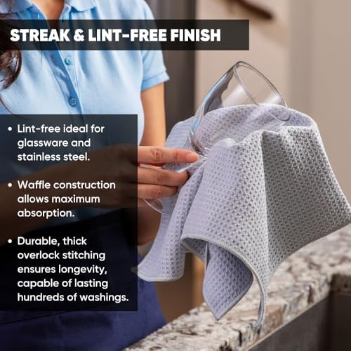 Versatile Kitchen Towels - Waffle Weave - Soft Absorbent
