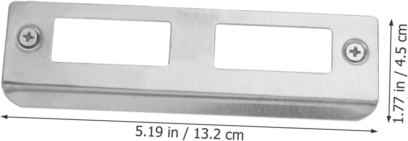 4 Set Stainless Steel Door Strike Plate Kit with Easy InstallFillable Deadbolt Plate for Home Commercial Use