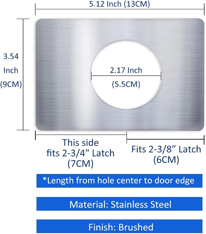 MOSECYOU Door Repair Kit Stainless Steel Door Reinforcement for Knobs Deadbolts Set of 4