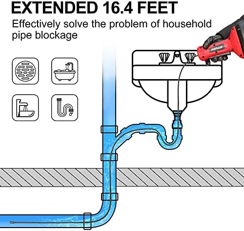 Efficient Drain Auger with Gloves for Home Use