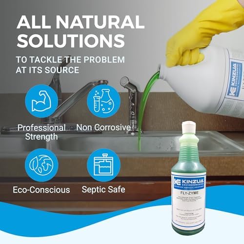 Pure Natural Drain Cleaner by Kinzua Environmental Eliminate Fruit Flies Degrade Organic Waste