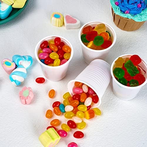 Lilymicky 500-Pack Disposable White Plastic Cups