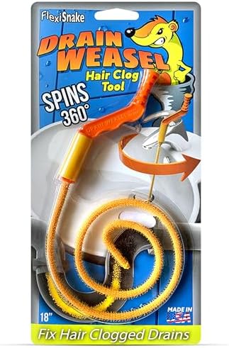 FlexiSnake Drain Weasel Hair Clog Remover Tool Kit