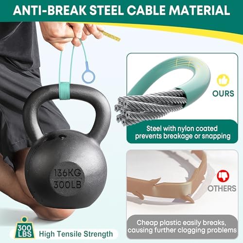 50-Inch Metal Sink Snake Clog Remover Unbreakable and Effective