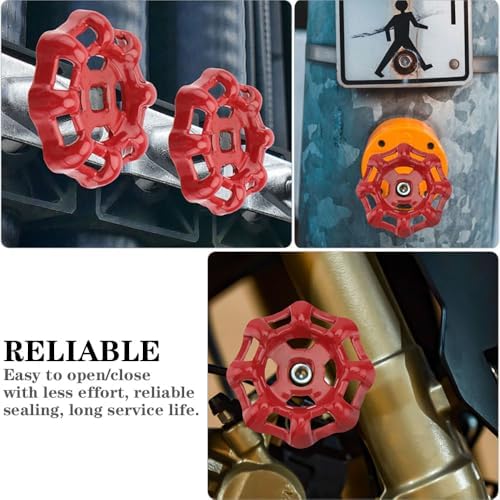 BOKWORE Cast Iron Outdoor Faucet Handle Red 7mm x 7mm replacement Durable and Easy to Use