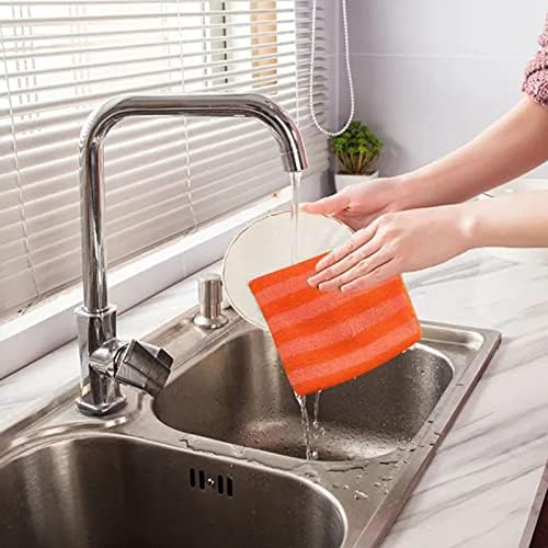 Gooddyiyukey5-Pack Microfiber Cleaning Cloths 118x118 inches Durable Lint-Free Kitchen Cleaning Rags